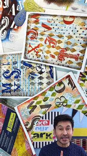 Layer stencils on your Gel Press with me! #MakeYourMark #gelpress #stencils | Mark Montano