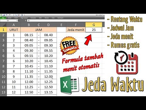 Jeda Waktu, FORMULA TAMBAH MENIT JADWAL DI EXCEL