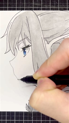 【ダンまち】リュー・リオンの輪郭を描く！#shorts