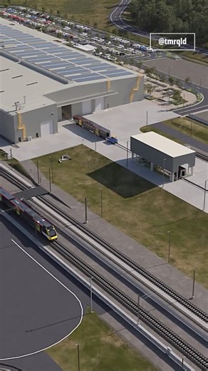 Transport and Main Roads QLD on Instagram: "Final design now available 🚆 The Queensland Train Manufacturing Program (QTMP) has released the final design for the new Torbanlea train manufacturing facility. Located north of Maryborough, the purpose-built facility will feature: • ☀️ 2639 solar panels • 🏗️ 6950 tonnes of structural steel • 🚆 specialised production zones for train assembly. Manufacturing is planned to commence in 2026, with 65 six-car passenger trains expected to be in service by 