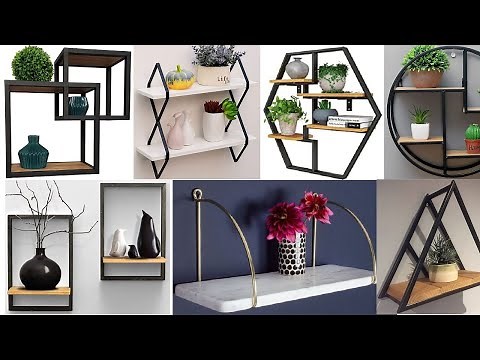 Wall mounted metal shelf ideas with minimal woodworking