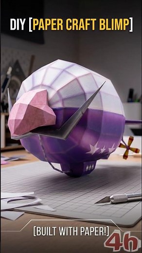 Just 45 minutes to making this Waluigi Airship! 😱 #diy #papercraft #supermario