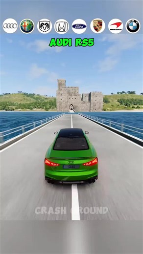 Which Car Can Reach The Castle #beamngdrive #beamng #carcrash #cars #beamngcrashes