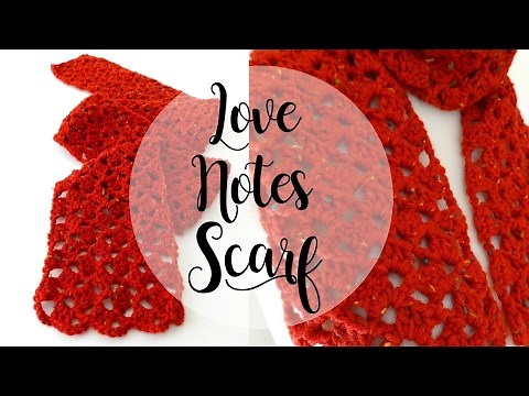 How To Crochet the Love Notes Scarf