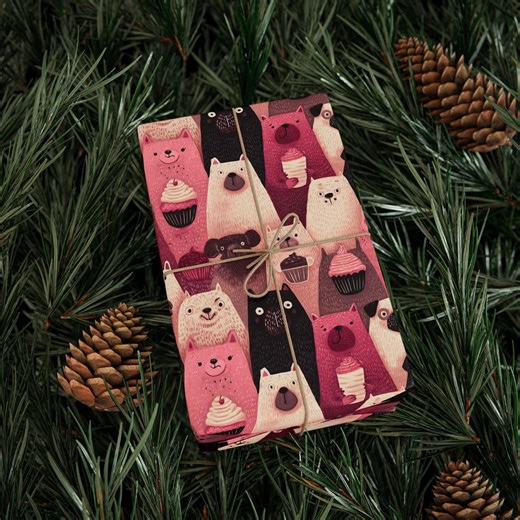 Christmas Bakery Dogs Wrapping Paper