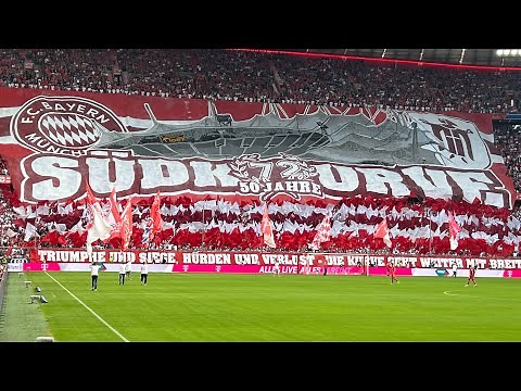 50 Jahre Südkurve FC Bayern! Choreo, Pyro und Fangesänge in der Allianz Arena (4k UHD)