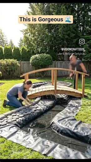 DIY backyard stream