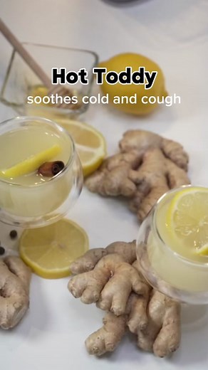 Hot Toddy — 🫖 Cozy up with a non-alcoholic twist on a classic hot toddy! 🍋✨ Just juice 3 lemons and a large piece of ginger, then bring the juice to a boil with cinnamon, allspice, water, and honey for a deliciously soothing drink. Perfect for chilly evenings! Full Recipe: 3 lemons 1 large piece ginger 2 cinnamon sticks 1 tablespoon allspice 2 cups water 3 tablespoons honey #hottoddy #hottoddyrecipe #hottoddyseason #mocktails #coldandfluseason #coldandcough #cough #naturalremedies #juicingtuto