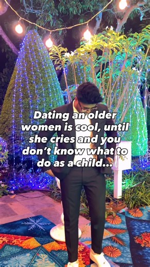 Sayed Shoaib on Instagram: "Older woman date karna cool hai… ya emotional exam? 🤔 . . . . . . . . . . . . [fyp, explore, viral, funny, meme, relatable, age gap, older women, men problems, couple humor, men problems, boy reactions, awkward moments, comedy reel ] . . . . . . . #fyp #explorepage✨ #relatablereels #agegap #relationship"
