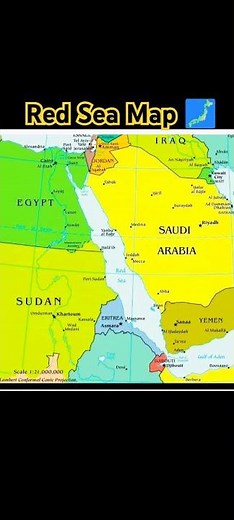 Red Sea Map 🗾 | #shorts #geography #geographymap #maps