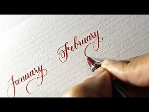 Names of the months in stylish cursive handwriting | Handwriting practice