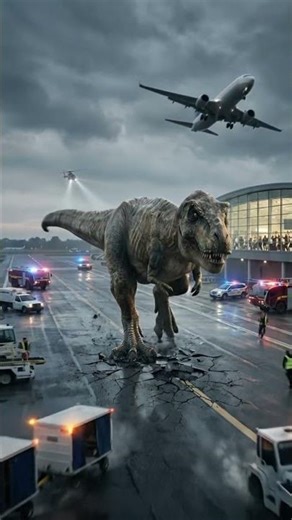 👉 A Dinosaur Broke Into the Airport… What Happened Next Is Insane! 🦖🚁