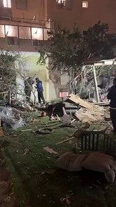 Footage shows the scene of an Iranian cluster warhead submunition impact in central Israel.