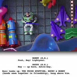 Script to scene: Toy Story 4 (2019) • Directed by: Josh Cooley • Screenplay by: Andrew Stanton Stephany Folsom • via Instagram.com/screenplayed | FilmFreeway