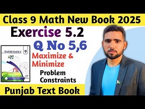 Exercise 5.2 Question Number 5 and 6 Class 9 Math New Book 2025 Chapter 5 PCTB | Ex 5.2 Q 5&6