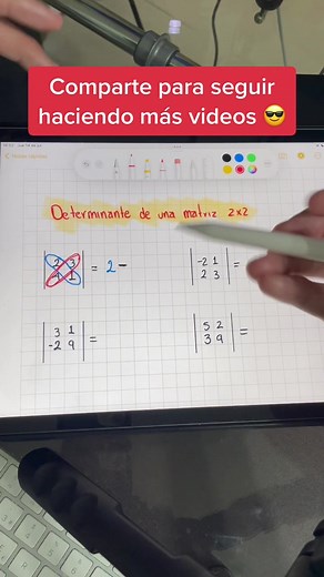 Obtener el determinante de una matriz 2x2 fácilmente