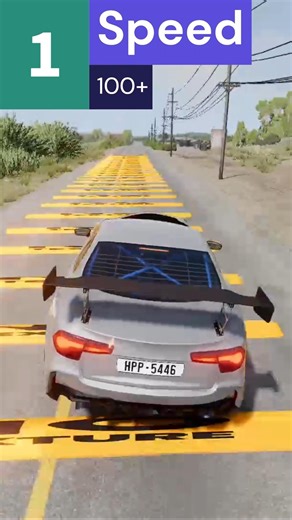 Fast Cars vs Extreme Bumpy Road 😳 Don’t Blink! #beamng