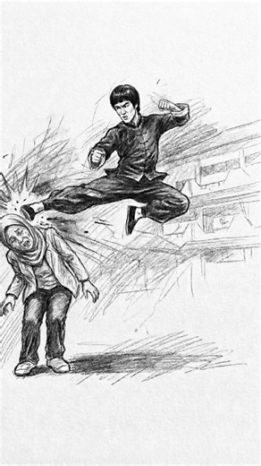 ‎عمر الحسني‎ on Instagram: "Unexpected Kung Fu lesson. 🥋💥 #brucelee #kungfu #sketch #fail #funny"