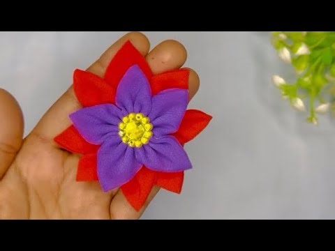 DIY: How to Make a Cloth Flower I DIY: Easy Tricks Fabric FlowersMaking | Flower Making With Cloth