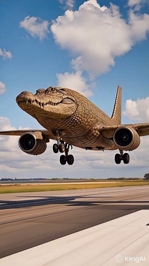 "When Nature Becomes a Machine — The Crocodile Plane Takes Off"