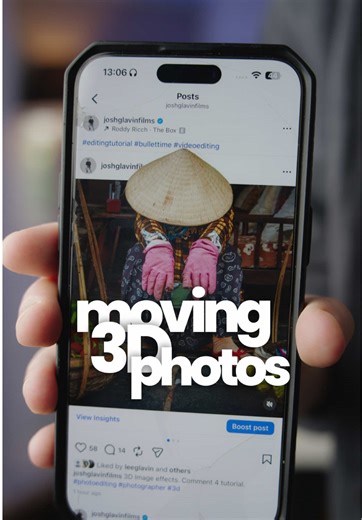Making these 3D moving images is super easy thanks to spatial photo on iPhone. Try it out. #videoediting #editingtutorial #photography