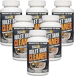 Instant Power Toilet Tank Cleaner – Bathroom Toilet Cleaning Powder, Removes Rust and Other Minerals, No Scrubbing, 16 Oz 6 Pack