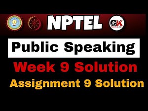 NPTEL Public Speaking Assignment 9 Solution #week9