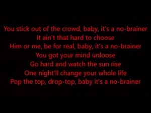 No brainer lyrics
