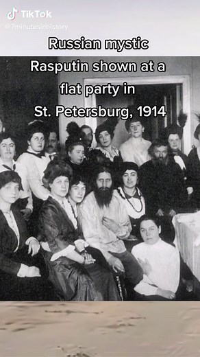 Scary Eyes: Russian Mystic Rasputin at a Party in 1914