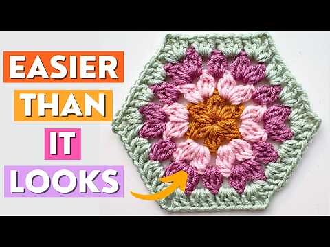 Crochet This Stunning Hexagon — Easy Tutorial for Beginners 🌺