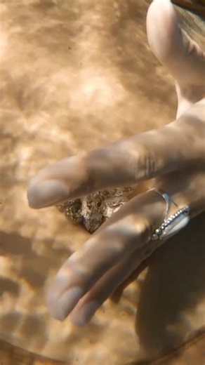 she has the perfect little hole for the octopus to live in. it's her tiny little belly button