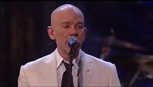 Joining R.E.M. onstage for "Man on the Moon" during the band's 2007 Rock & Roll Hall of Fame induction. | Eddie Vedder