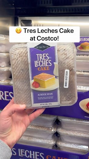 Costco Buys on Instagram: "😋 Tres Leches Cake at Costco! This features a rich & soupy sponge cake soaked in three milks…it’s SO good! Get 32oz. for just $8.99! #costco #tresleches #dessertlovers"
