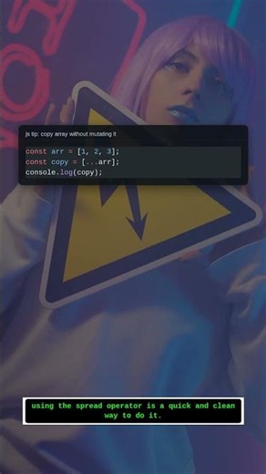 js tip: copy array without mutating it #Shorts #Javascript #Coding #Programming