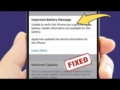 Solved: Important Battery Message iPhone Unable To Verify This iPhone Has a Genuine Apple Battery