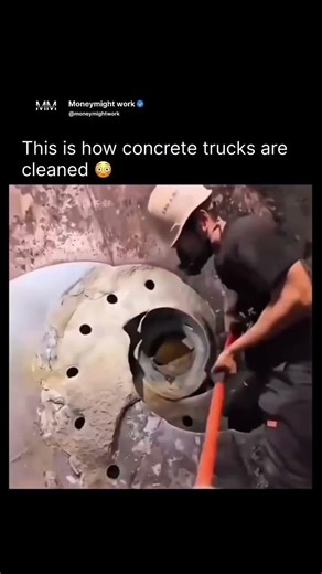 how truck cement mixer clean 🫧 🪥 #viral