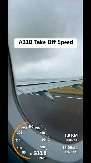Airbus A321 Take-Off Speed Measurement in km/h #fly #flightvideo