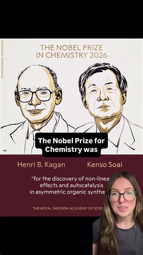 Chemistry Nobel Prize 2026 🧪 goes to the “handedness” 🙌🏼 of molecules and the scientists that figured out how to make more of 1 hand ✋vs the other 🤚 Why does this matter? Biological systems only use 1 of 2 molecular mirror images — like L-amino acids 💪 and D-sugars 🧁 So how did pre-cellular “life” evolve to make only 1 of these 2 molecular partners? How can we make chemicals and medicines that are the correct molecular mirror image? 🤔 Well these newly minted Nobel laureates figured out th