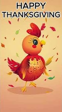 Happy Thanksgiving Turkey Dance Cute Fall Animation Short #thanksgiving #kawaii #cute