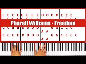 Freedom Pharell Williams Piano Tutorial Easy Song!