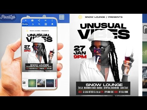 Create a Stunning Club Poster Design In Pixellab || Mobile Graphic Design