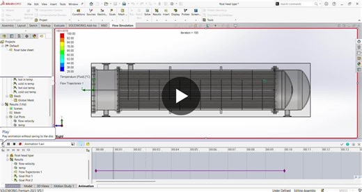 Bringing the design to life, sharing fluid flow behavior of my  floating head heat exchanger developed in SolidWorks, with design considerations aligned to ASME and TEMA standards. | LINGAMSETTI SIVA MANI