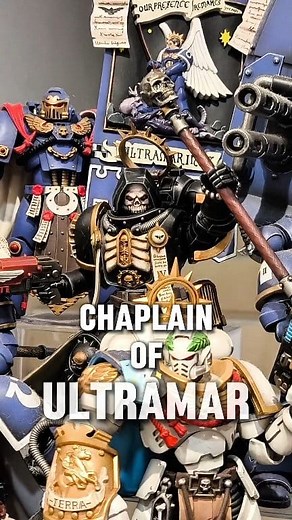 [Joytoy figure] Chaplain of Ultramarines - finishing with shading, highlighting & battle damage 😆 #fblifestyle #暗源 #战锤40k #joytoy #warhammer40k #Ultramarines | Donnay奶哥