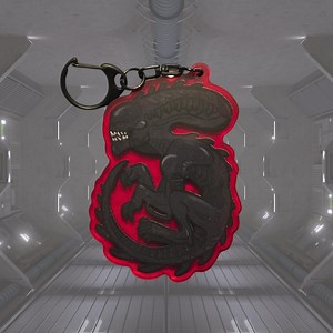 Alien Xenomorph Keychain, Charm, Double Sided - Etsy