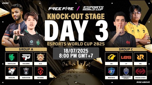 Free Fire World Cup 2025 Knockout Day 3: Livestream, groups, schedule, and how to watch