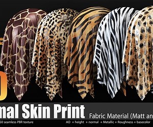 ArtStation - 50 Animal Skin Print Fabric Materials (Matt and shiny ) | Resources