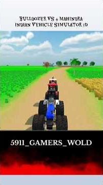 🔥 Bulldozer Vs 4 Mahindra Tractor 😱 | Indian Vehicle Simulator 3D New Update #shorts #viral #gaming