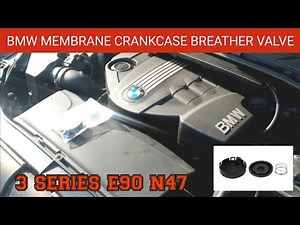 BMW 3 Series E90 N47 Membrane Crankcase Breather Valve Replacement Job. PCV, CCV Replacement Process
