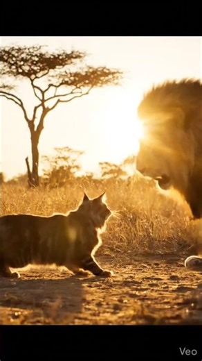 “Size doesn’t matter… watch till the end 🐱🦁”