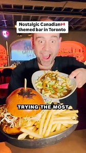 “TVO kids” cocktail and poutine! 🥲🇨🇦. @grizzlybar.ca has put Canada in every corner, from the vintage posters to the Nanaimo bars and innovated foods inspired by different parts of Canada. Honoured to be doing my own Canada themes comedy show here June 19th. Hope you can make it! Tickets in bio 👉 @joseph_video #canada #toronto #canadian #foodie #poutine #ontario #comedy #foodeh #chicken #foodreview | Joseph's Vlog